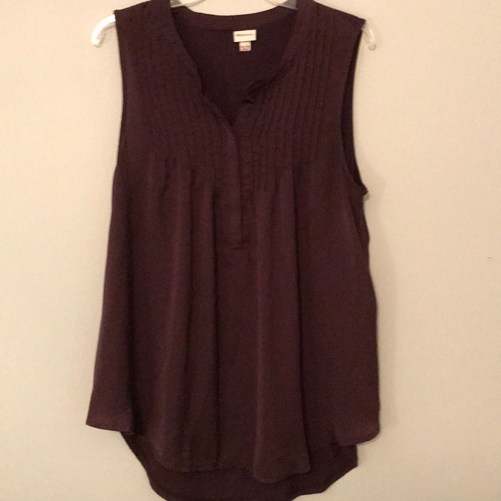 deep purple flowy tank top